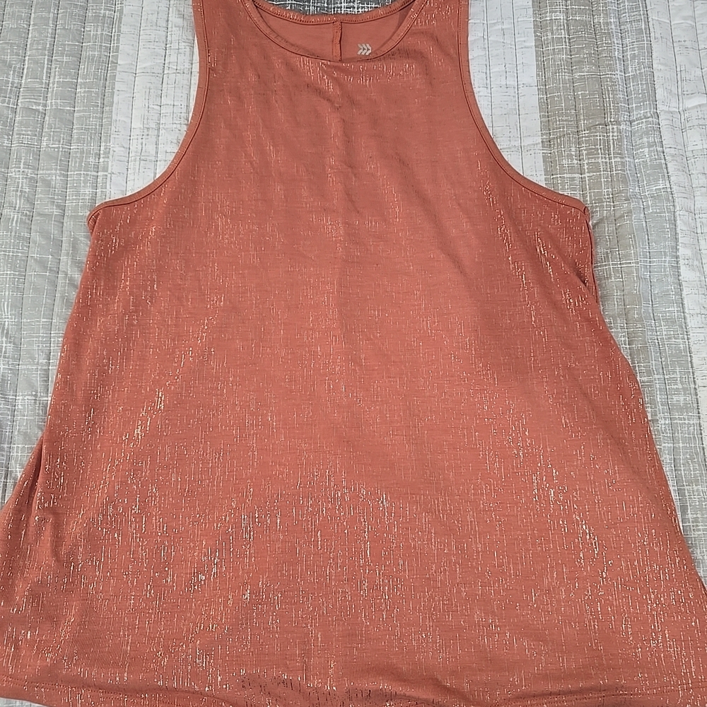 All in Motion women's sleeveless athletic tank top in a terracotta/rust color S